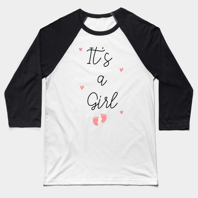 It's a girl Baseball T-Shirt by Coolthings